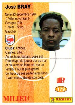 1994 Panini French League #179 José Bray Back