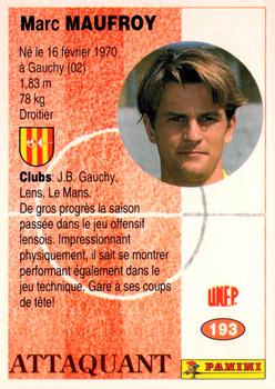 1994 Panini French League #193 Marc Maufroy Back