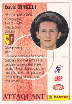 1994 Panini French League #197 David Zitelli Back