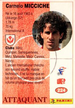1994 Panini French League #224 Carmelo Micciche Back