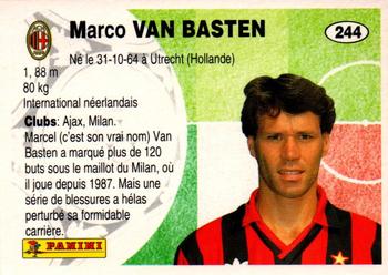1994 Panini French League #244 Marco Van Basten Back