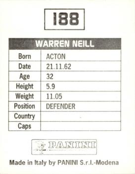 1994-95 Panini Football League 95 #188 Warren Neill Back
