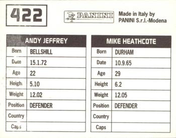 1994-95 Panini Football League 95 #422 Mike Heathcote / Andy Jeffrey Back