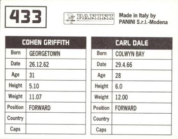 1994-95 Panini Football League 95 #433 Carl Dale / Cohen Griffith Back
