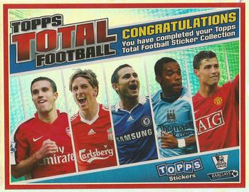 2008-09 Topps Premier League Sticker Collection #NNO Completion sticker Front