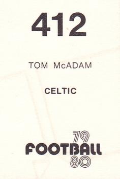 1979-80 Transimage Football Stickers #412 Tom McAdam Back