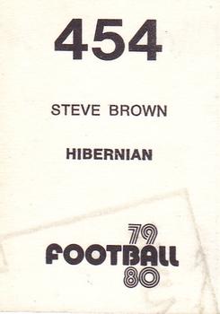 1979-80 Transimage Football Stickers #454 Steve Brown Back