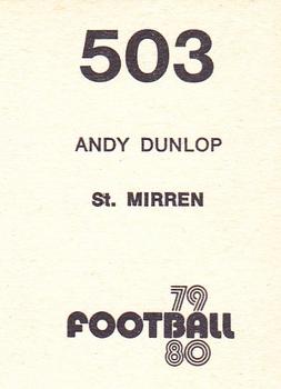 1979-80 Transimage Football Stickers #503 Andy Dunlop Back