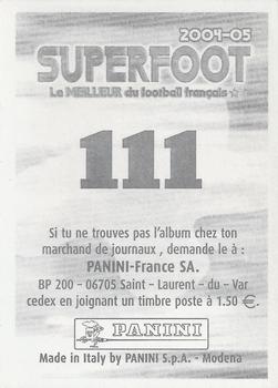 2004-05 Panini Superfoot #111 Mario Yepes Back