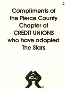 1983-84 Pierce County Credit Unions Tacoma Stars #3 Mark Peterson Back