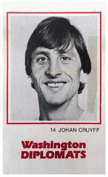 1980 Herman's World of Sporting Goods Washington Diplomats #NNO Johan Cruyff Front