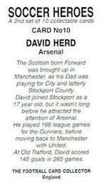 2014 Soccer Heroes 2nd Series #10 David Herd Back