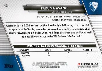 2021-22 Topps Bundesliga #43 Takuma Asano Back