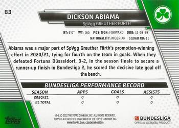 2021-22 Topps Bundesliga #83 Dickson Abiama Back