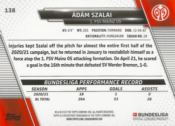 2021-22 Topps Bundesliga #138 Ádám Szalai Back