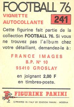 1975-76 Panini Football 76 (France) #241 Christian Andre Back