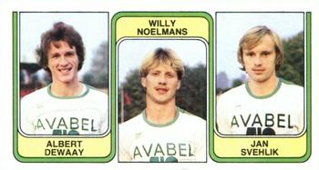1982-83 Panini Football 83 (Belgium) #390 Albert Dewaay  / Willy Noelmans / Jan Svehlik Front