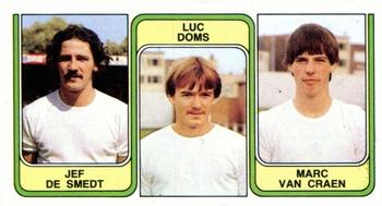 1982-83 Panini Football 83 (Belgium) #412 Jeff de Smedt / Luc Doms / Marc van Craen Front