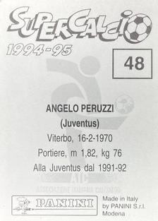 1994-95 Panini Supercalcio Stickers #48 Angelo Peruzzi Back