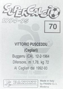 1994-95 Panini Supercalcio Stickers #70 Vittorio Pusceddu Back