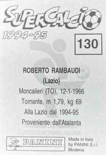 1994-95 Panini Supercalcio Stickers #130 Roberto Rambaudi Back