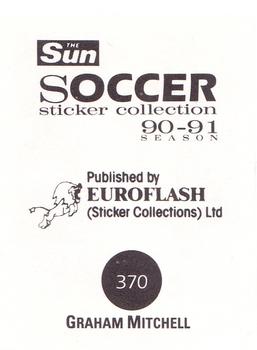 1990-91 The Sun Soccer Stickers #370 Graham Mitchell Back