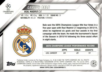 2021-22 Topps UEFA Champions League #79 Gareth Bale Back