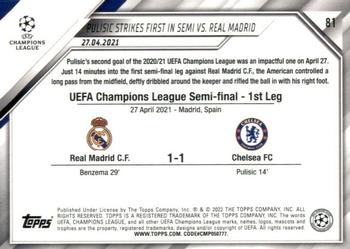 2021-22 Topps UEFA Champions League #81 2020/21 Title Winners Back