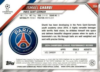 2021-22 Topps UEFA Champions League #104 Ismaël Gharbi Back