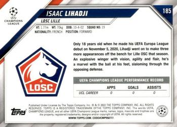 2021-22 Topps UEFA Champions League #185 Isaac Lihadji Back