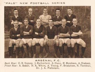 1923 Pals Magazine New Football Series #NNO Arsenal F.C. Front