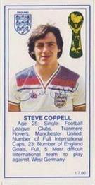 1980 Birds Eye England's World Cup Team #NNO Steve Coppell Front