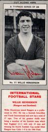 1967-68 Ty-Phoo International Football Stars Series 1 (Packet) #11 Willie Henderson Front