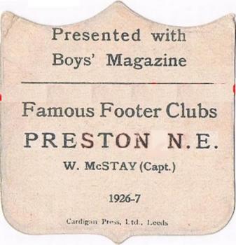 1926-27 Boys' Magazine Famous Footer Clubs #NNO Tom Hamilton Back