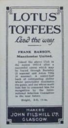 1924 John Filshill Ltd. Footballers #NNO Frank Barson Back