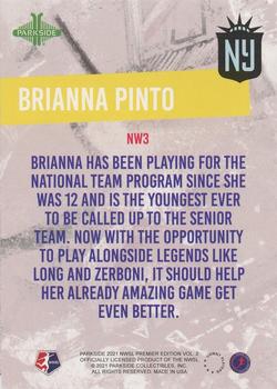 2021 Parkside NWSL Premier Edition - Next Wave Blue #NW3 Brianna Pinto Back