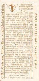 1924 Gartmann Chocolate (Series 586) South German Soccer players #4 Anton Kügler Back