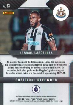 2021-22 Panini Prizm Premier League #33 Jamaal Lascelles Back