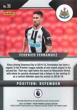 2021-22 Panini Prizm Premier League #35 Federico Fernandez Back