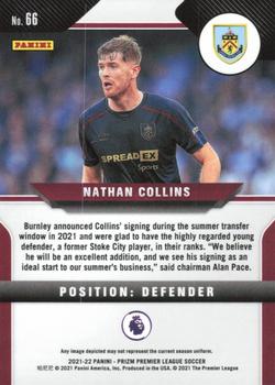 2021-22 Panini Prizm Premier League #66 Nathan Collins Back
