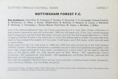 1969-70 Scotties Famous Football Teams #NNO Nottingham Forest Back