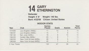 1984-85 Ovaltine Minnesota Strikers (MISL) #NNO Gary Etherington Back