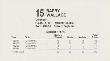 1984-85 Ovaltine Minnesota Strikers (MISL) #NNO Barry Wallace Back