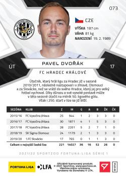 2021-22 SportZoo Fortuna:Liga #073 Pavel Dvorak Back