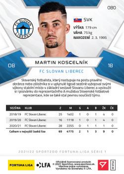2021-22 SportZoo Fortuna:Liga #080 Martin Koscelnik Back