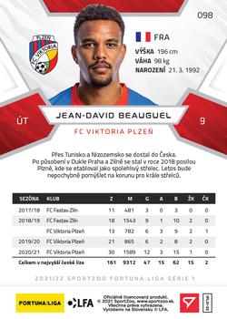 2021-22 SportZoo Fortuna:Liga #098 Jean-David Beauguel Back