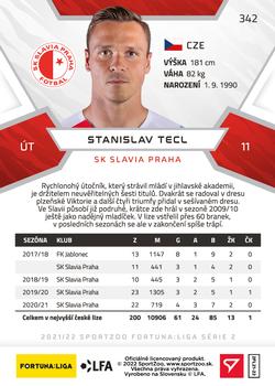 2021-22 SportZoo Fortuna:Liga #342 Stanislav Tecl Back