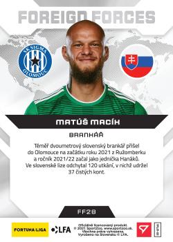 2021-22 SportZoo Fortuna:Liga - Foreign Forces #FF28 Matus Macik Back
