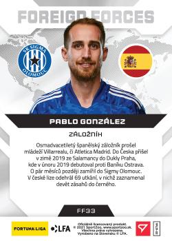2021-22 SportZoo Fortuna:Liga - Foreign Forces #FF33 Pablo Gonzalez Back