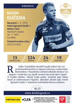 2021-22 SportZoo Fortuna:Liga - Klub Legend #KL13 Radim Kucera Back